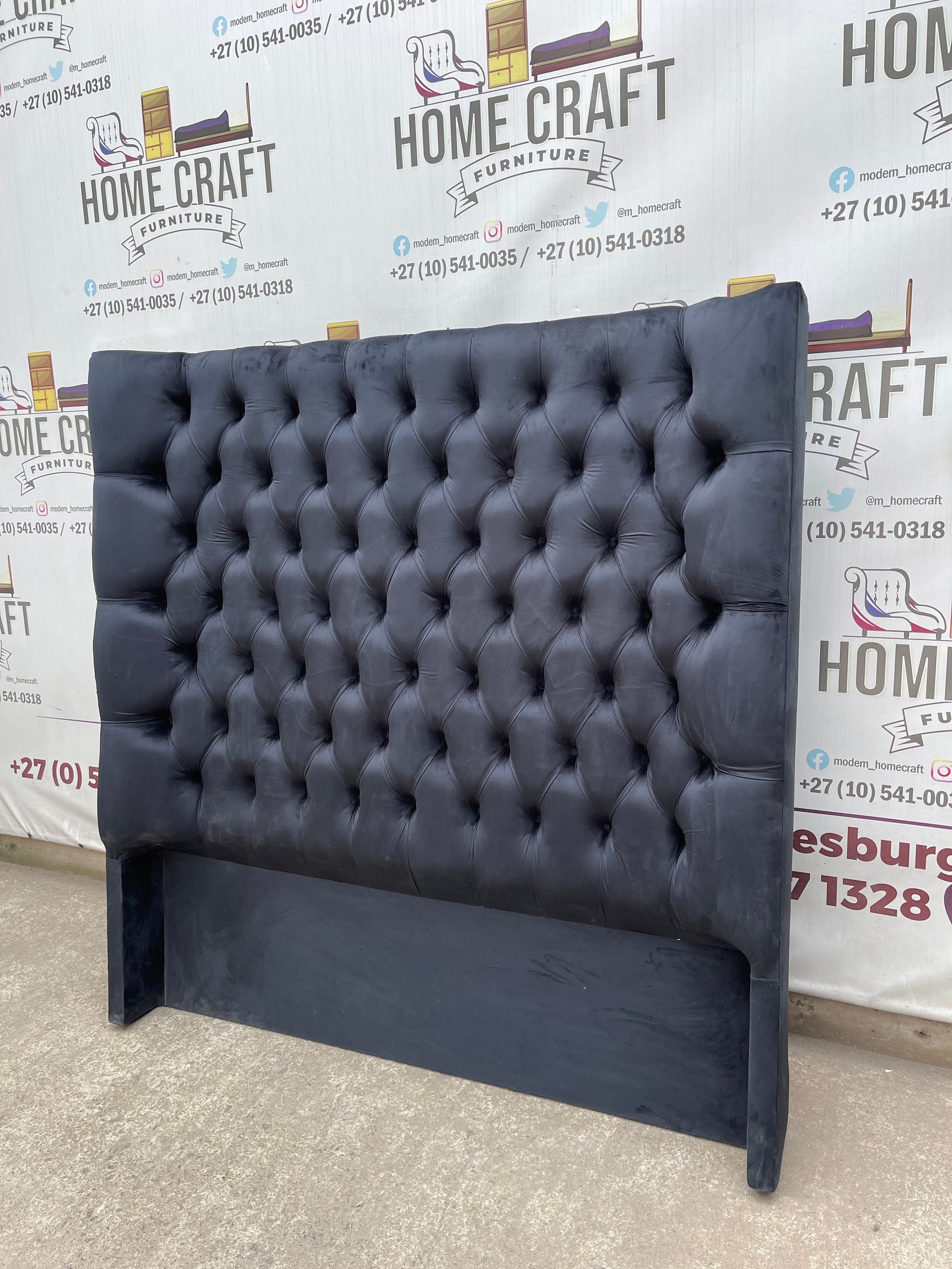 Headboard With Curved Edges - Black